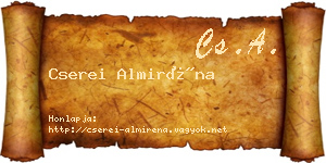Cserei Almiréna névjegykártya